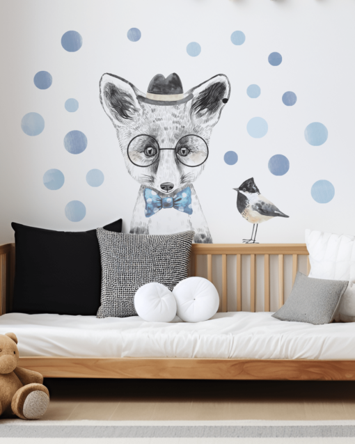 autocolant perete pentru baieti vulpe